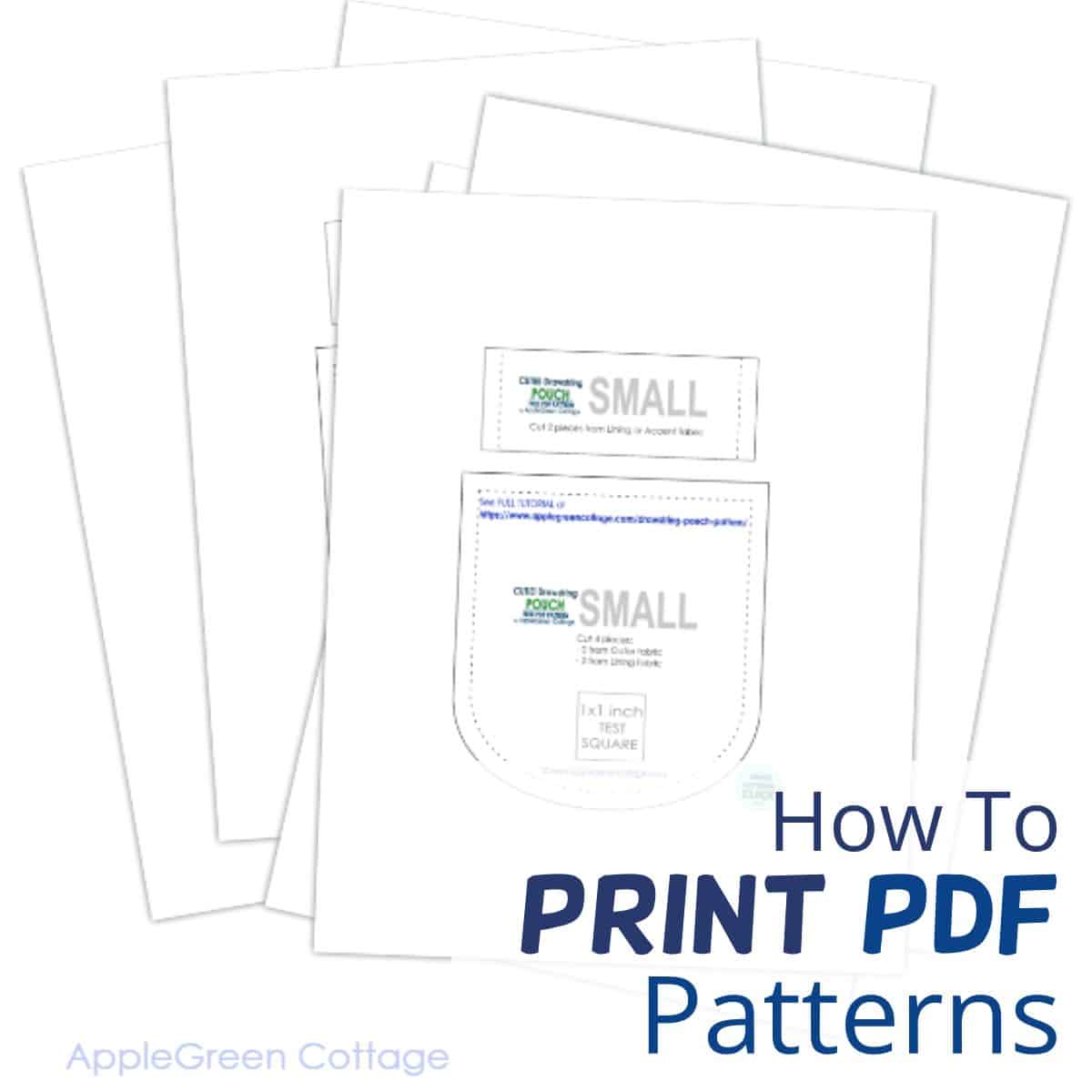 How To Print A PDF Sewing Pattern AppleGreen Cottage
