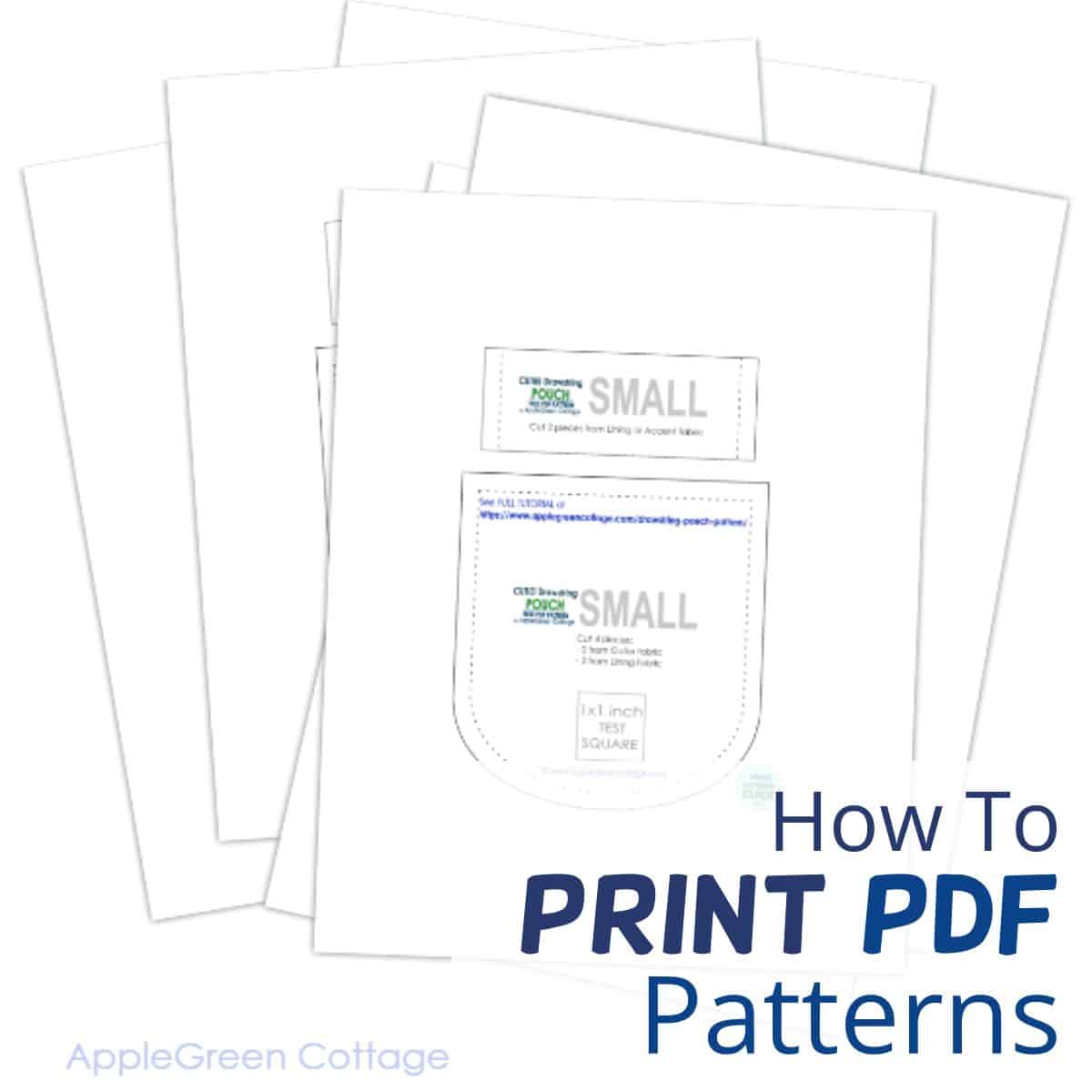 printed pages of a pdf sewing pattern