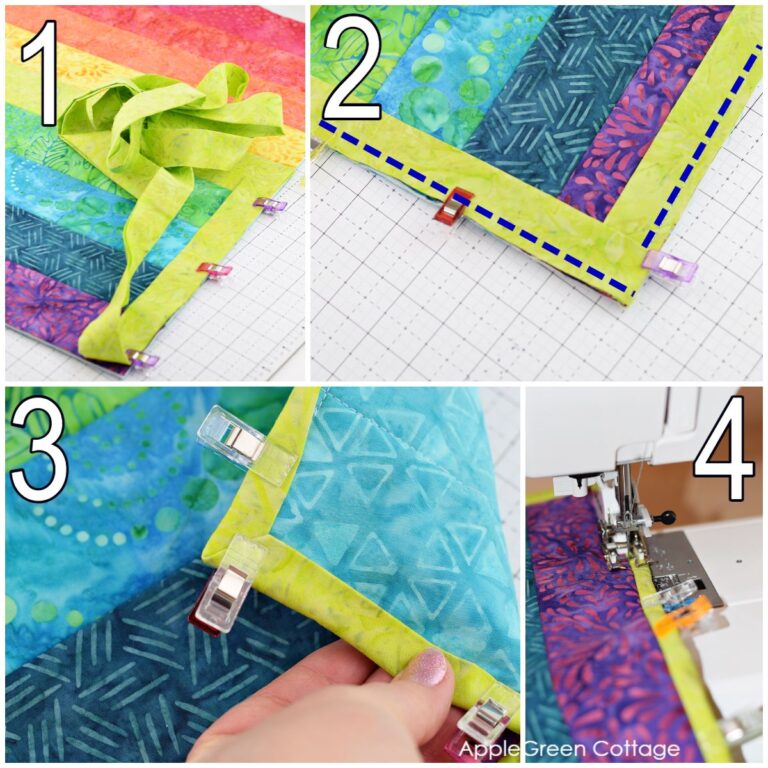 Easy Quilted Placemat Tutorial AppleGreen Cottage