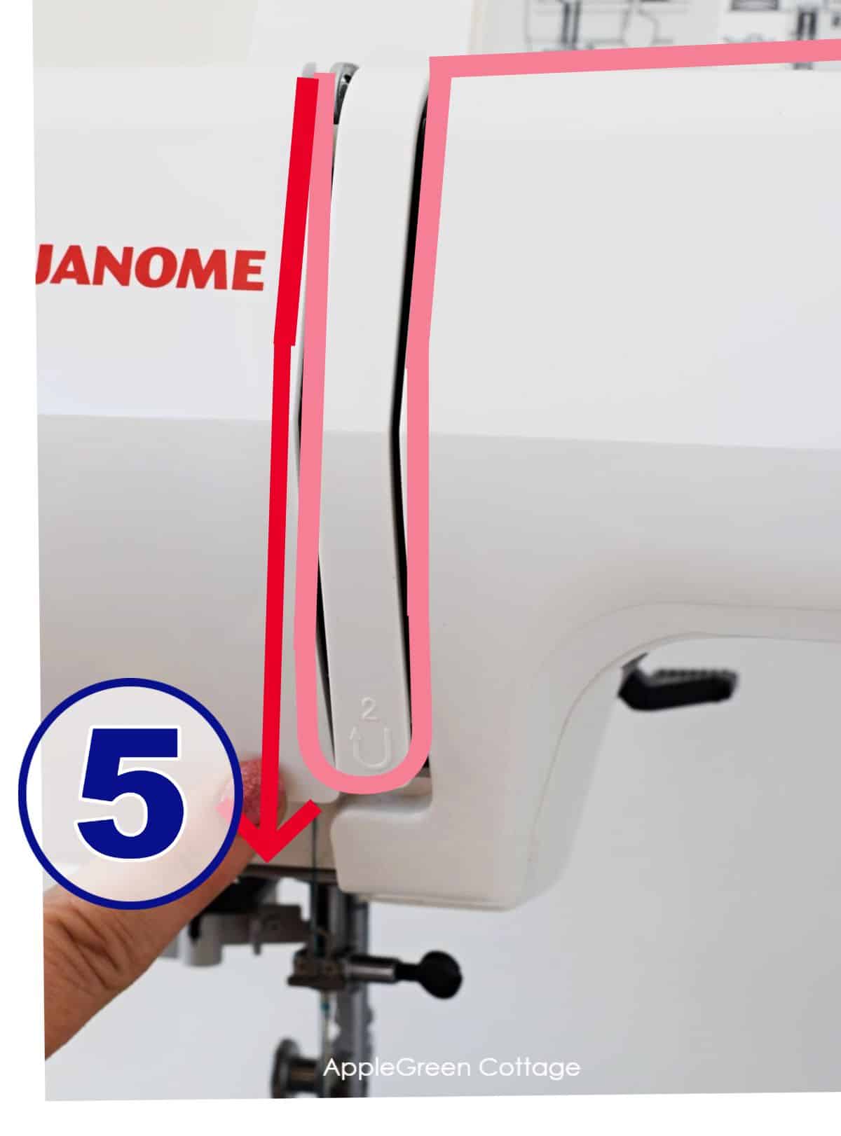 Threading your Janome-Manual bobbin threading 