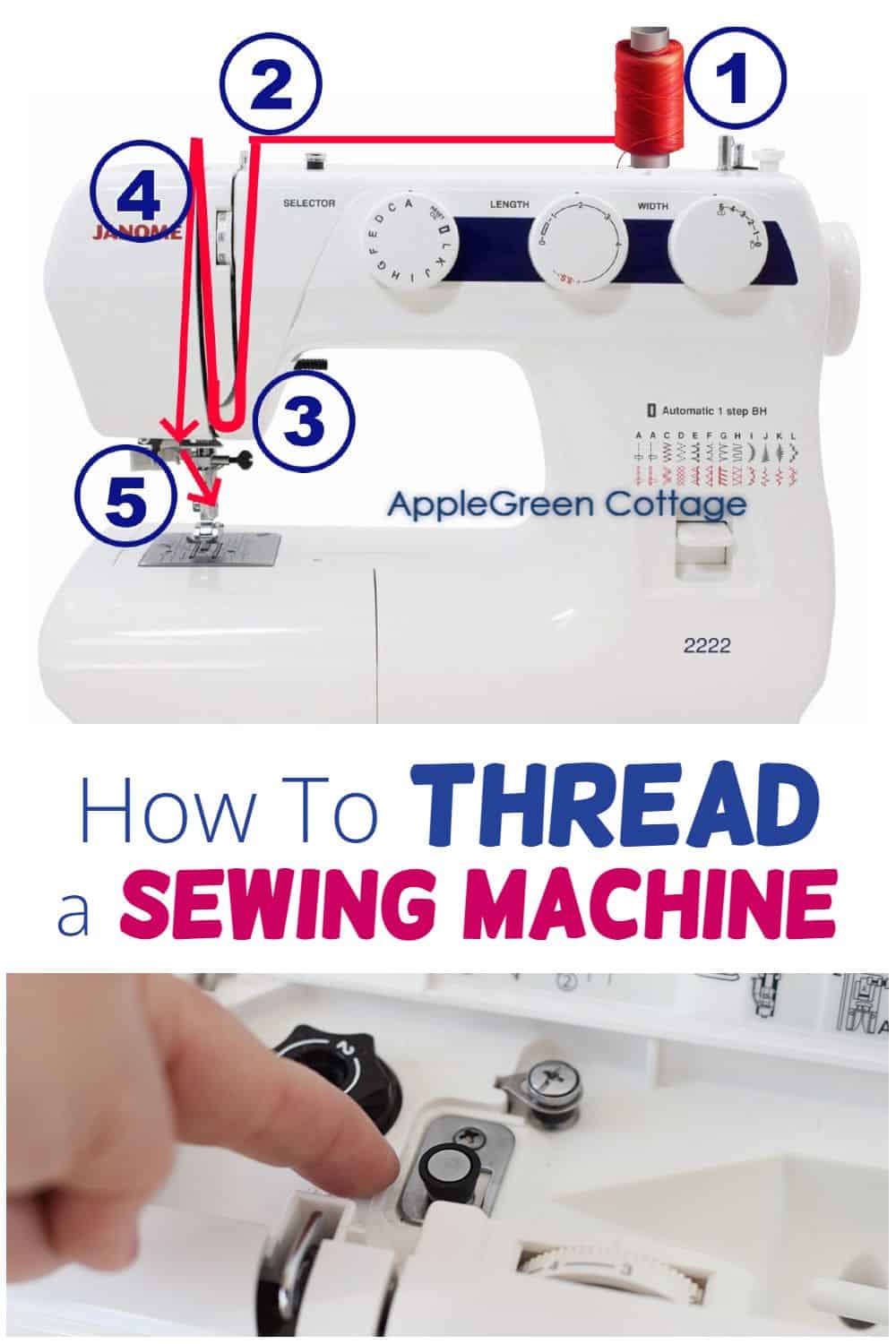 how to put thread in sewing machine