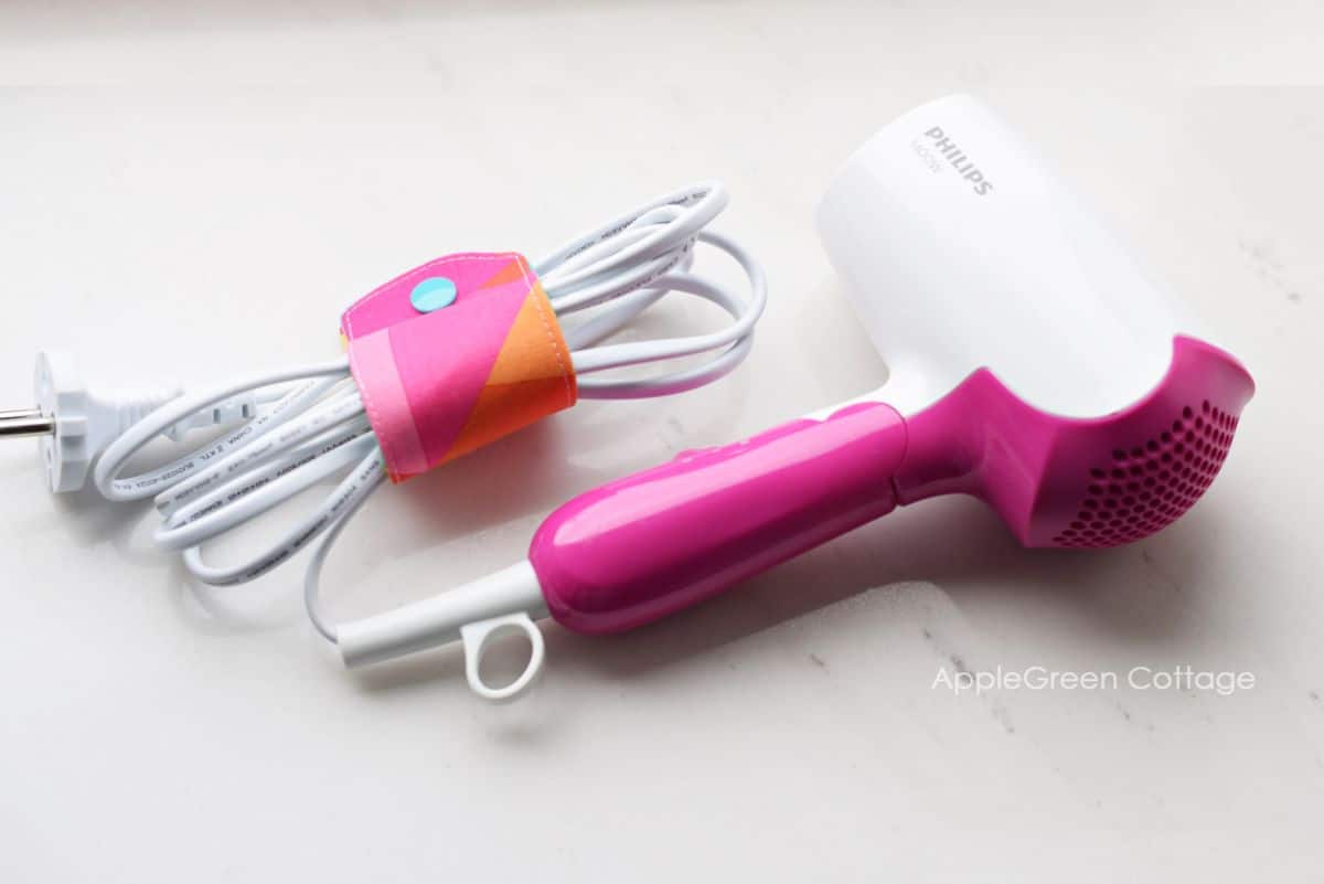 diy hair dryer cable holder