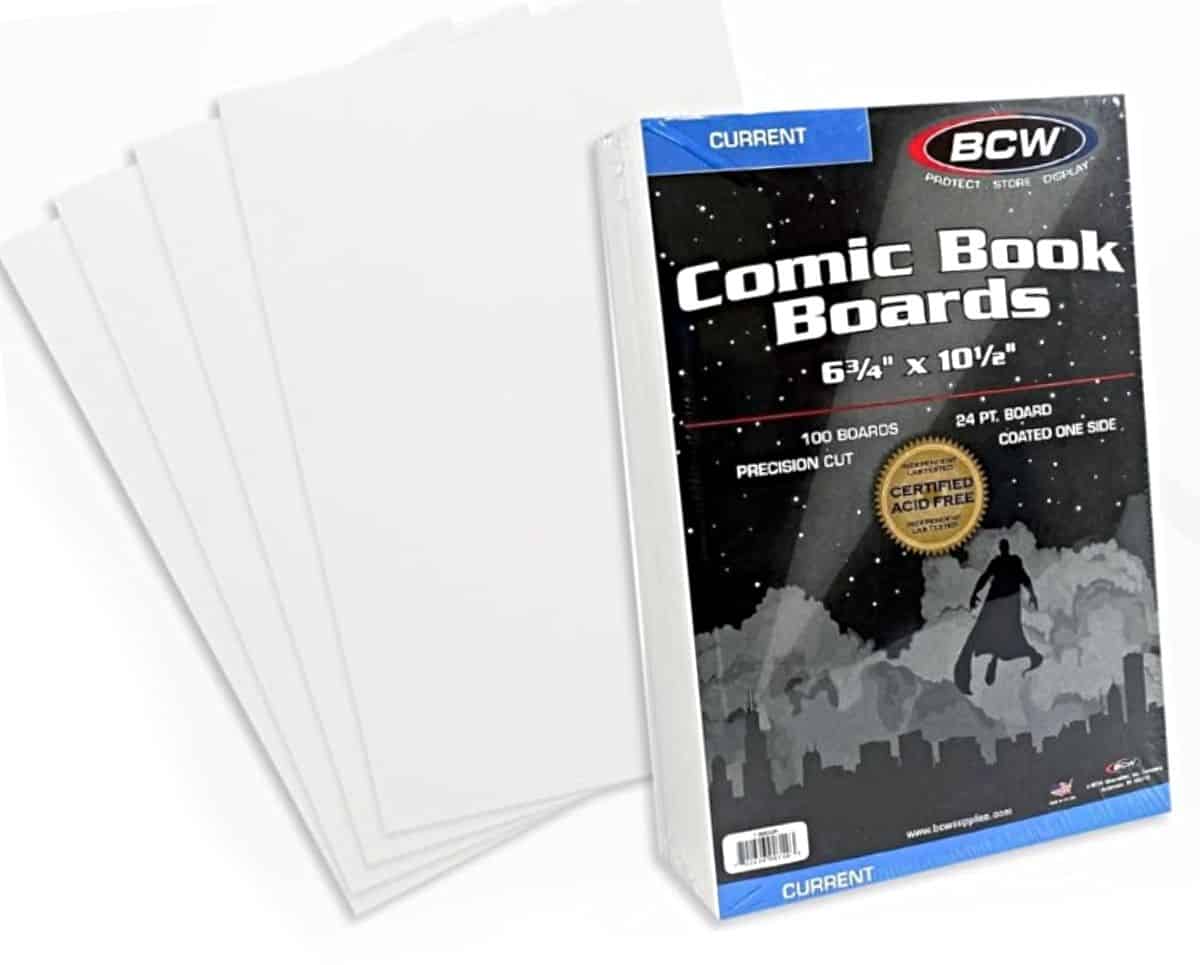 comic book boards in a 100-pc pack