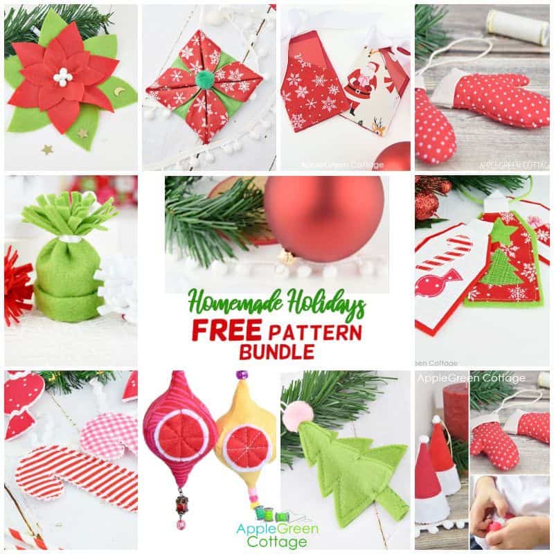 red and green christmas ornament samples created with applegreencottage free christmas ornaments patterns
