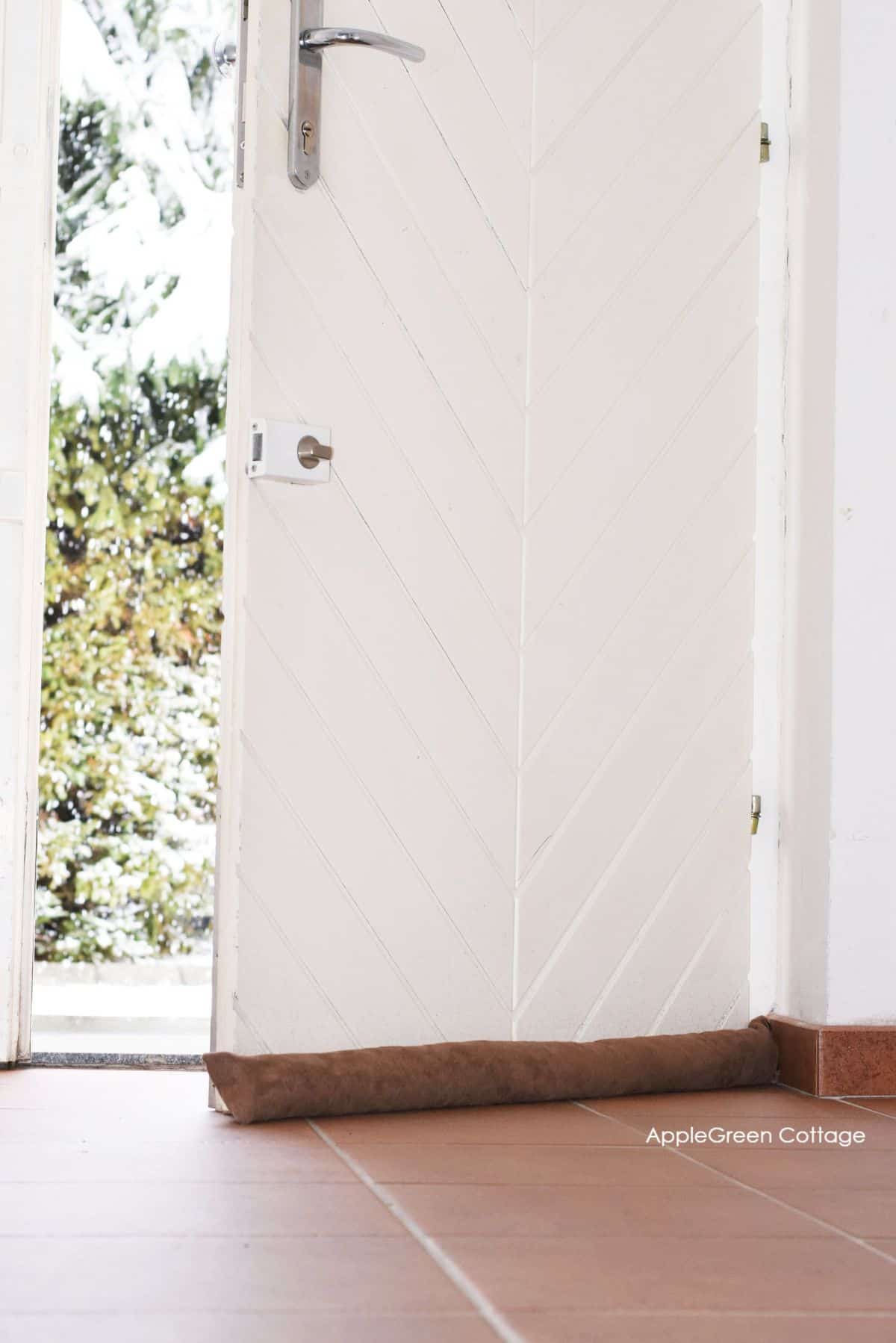 DIY Door Draft Stopper Easy and Effective! AppleGreen Cottage