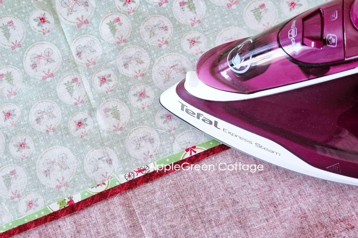 tefal iron pressing a ¼" seam allowance