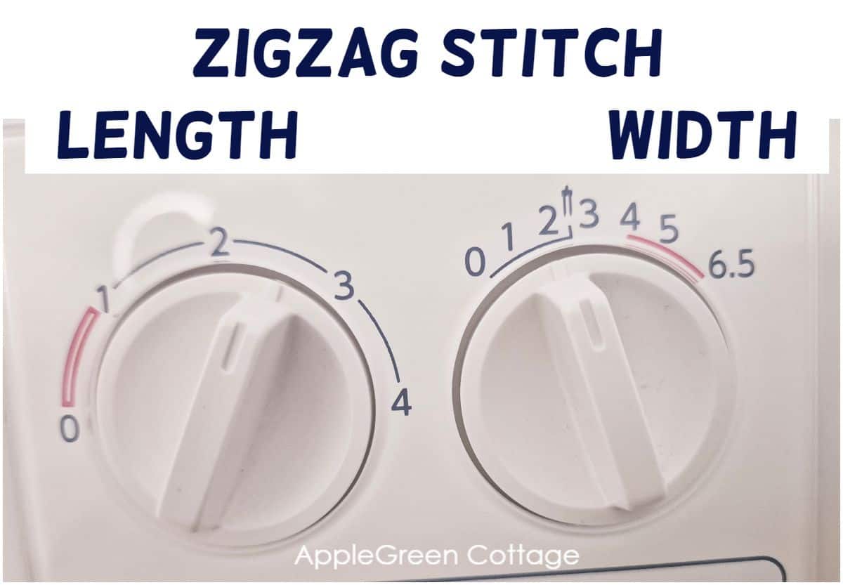 two stitch dials on a sewing machine