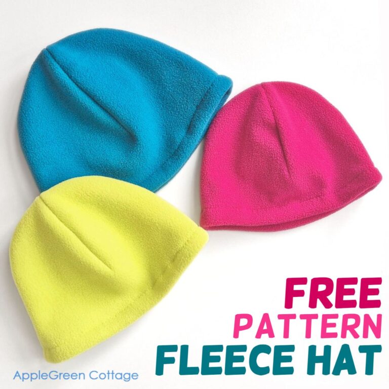 Free Fleece Hat Pattern AppleGreen Cottage