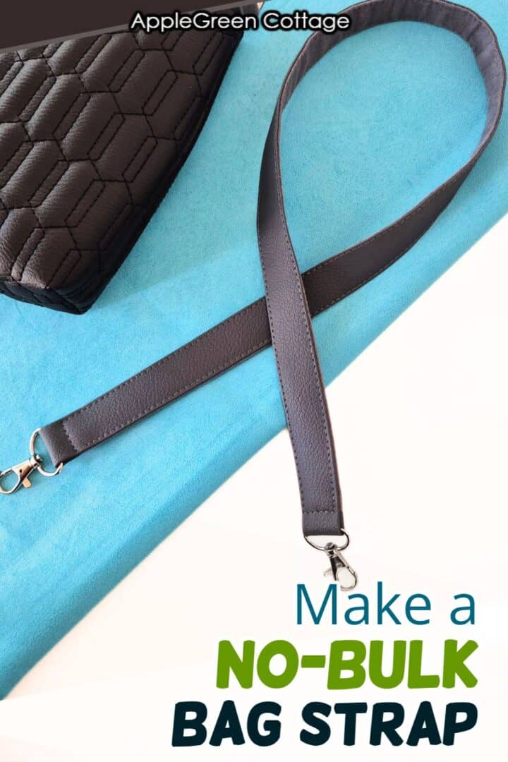 Handmade bag with detachable faux leather shoulder strap tutorial.
