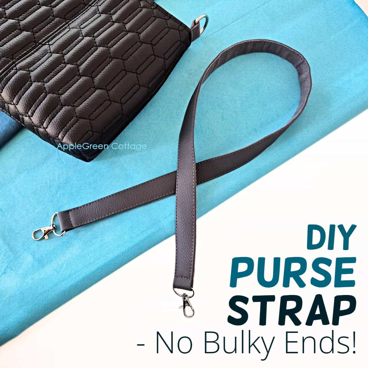 Handmade bag with detachable faux leather shoulder strap tutorial