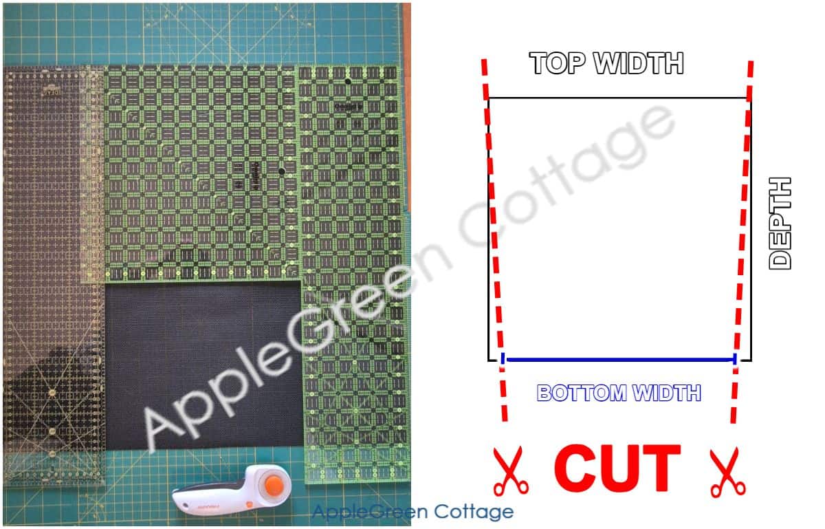 cutting fabric for the back of the patio chair