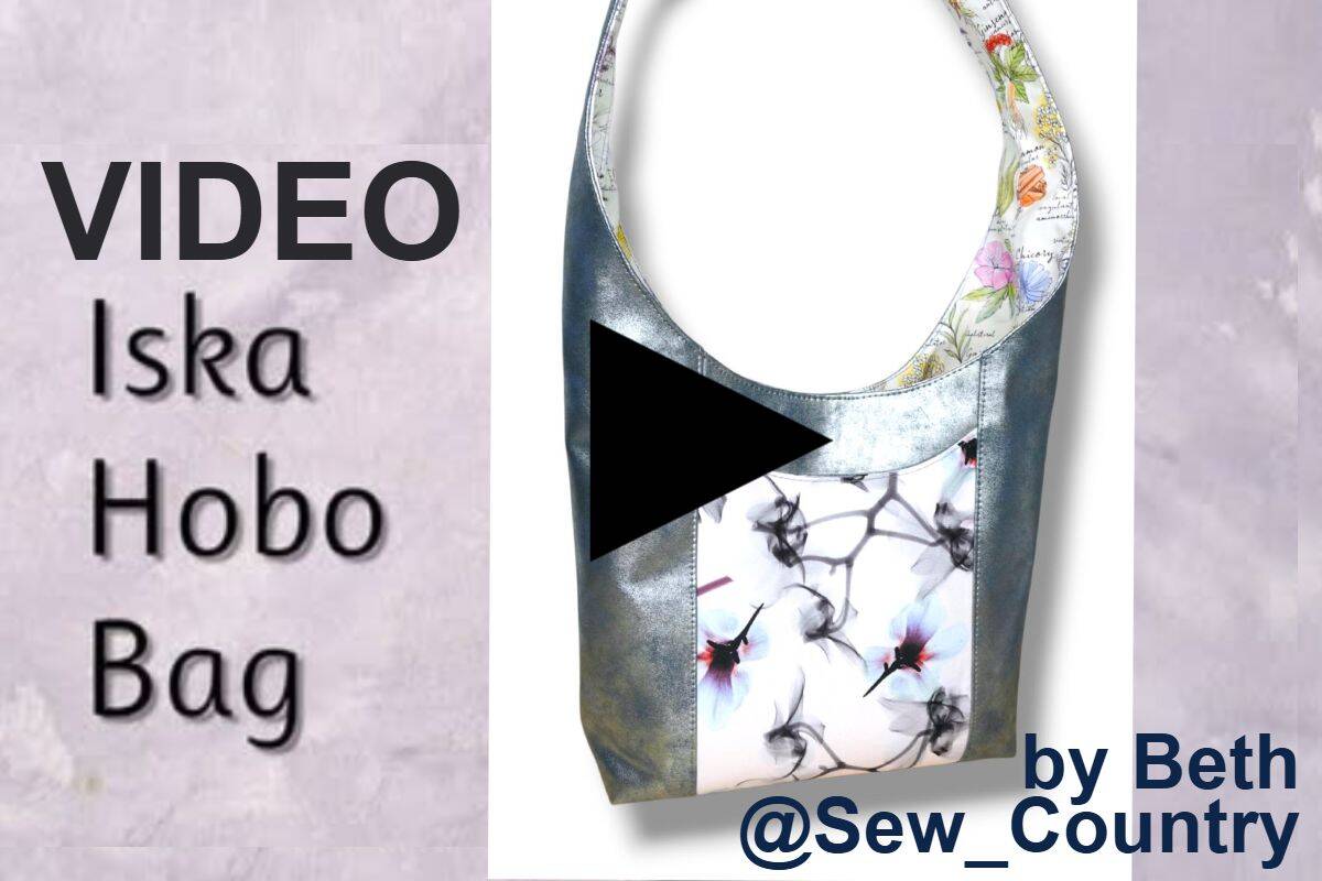 iska hobo bag video tutorial by Beth at Sew Country.
