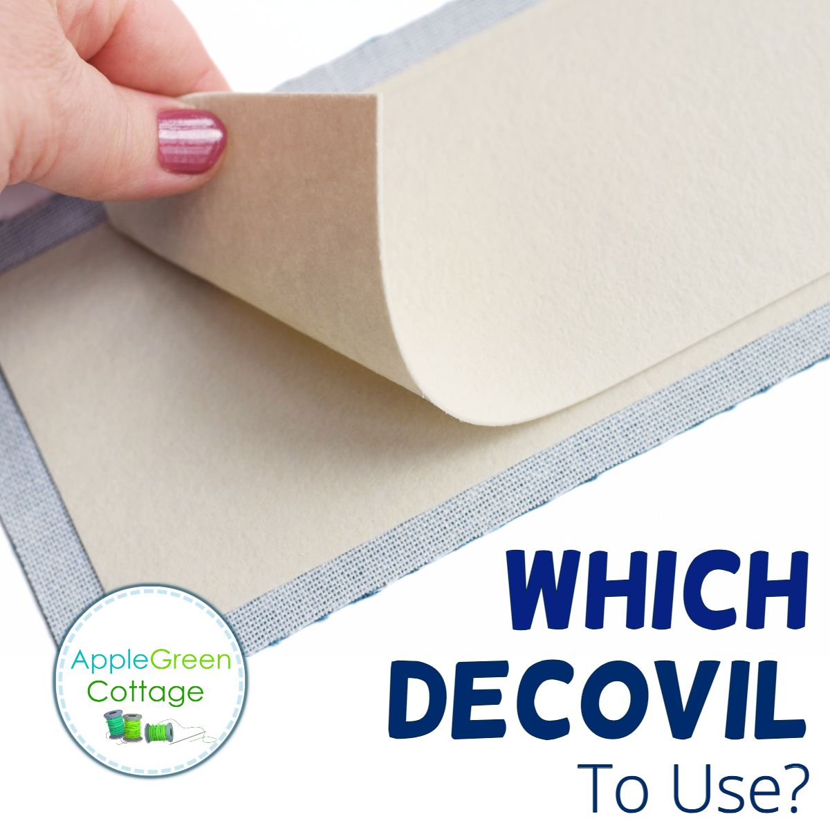 Decovil Light and Decovil Heavy close-up for bag interfacing comparison.