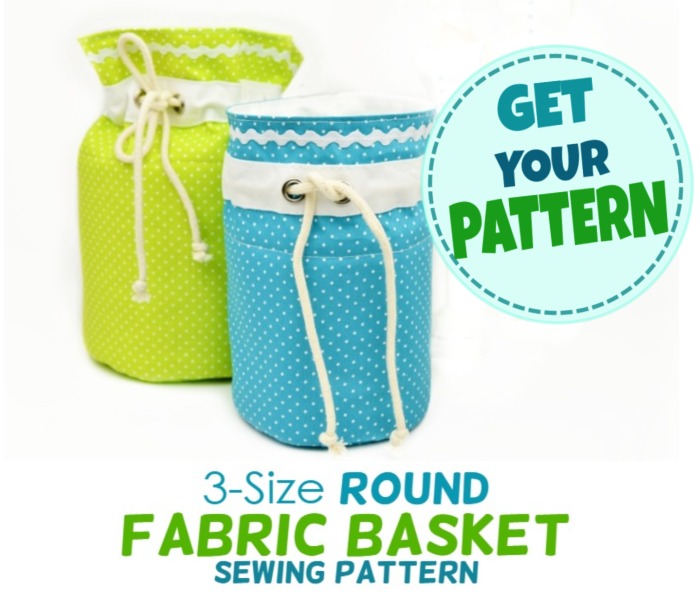 round fabric basket pattern
